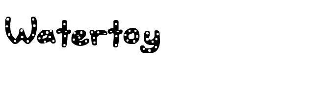 Watertoy font preview