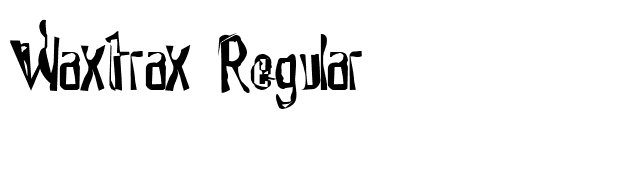 Waxtrax Regular font preview