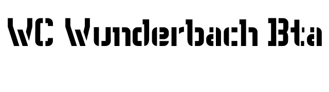 WC Wunderbach Bta DemiBold OTF font preview