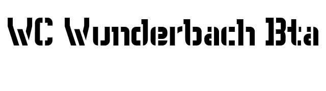 WC Wunderbach Bta DemiBold font preview