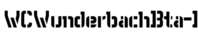 WCWunderbachBta-DemiBold font preview