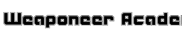 Weaponeer Academy font preview