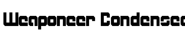 Weaponeer Condensed font preview