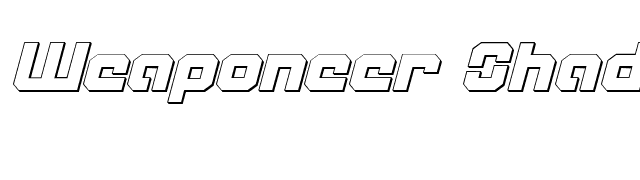 Weaponeer Shadow Italic font preview