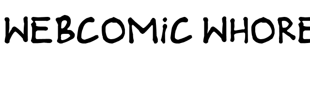 Webcomic Whore font preview