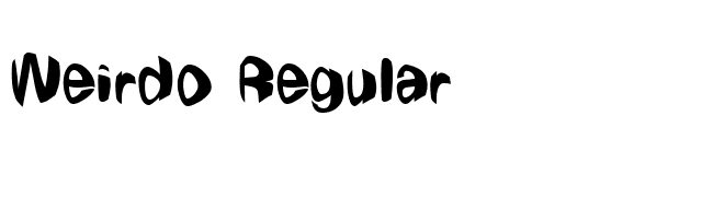 Weirdo Regular font preview