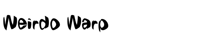 Weirdo Warp font preview