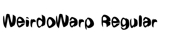 WeirdoWarp Regular font preview