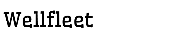 Wellfleet font preview