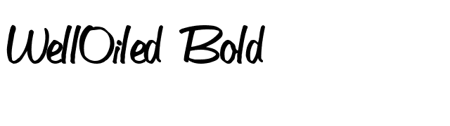 WellOiled Bold font preview
