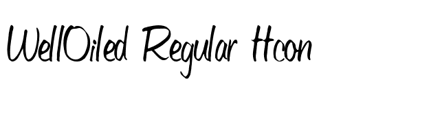 WellOiled Regular ttcon font preview