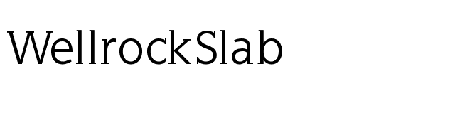 WellrockSlab font preview