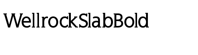 WellrockSlabBold font preview