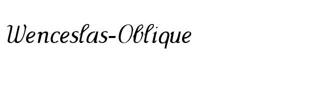 Wenceslas-Oblique font preview