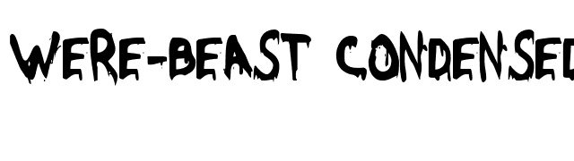 Were-Beast Condensed font preview