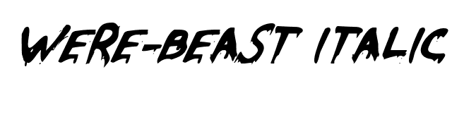 Were-Beast Italic font preview