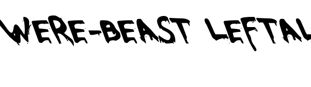 Were-Beast Leftalic font preview
