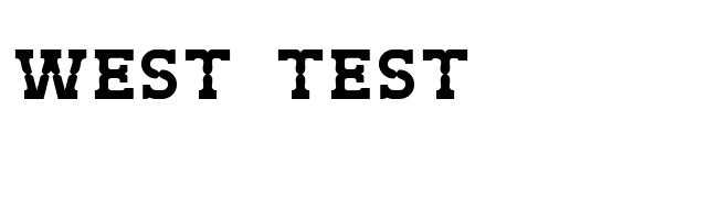 West Test font preview