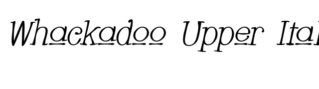 Whackadoo Upper Italic font preview