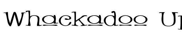 Whackadoo Upper Wide font preview