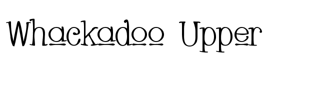 Whackadoo Upper font preview