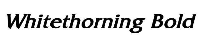Whitethorning Bold Italic font preview