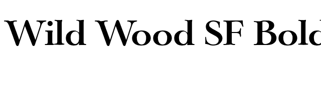 Wild Wood SF Bold font preview