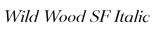 Wild Wood SF Italic font preview