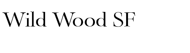 Wild Wood SF font preview