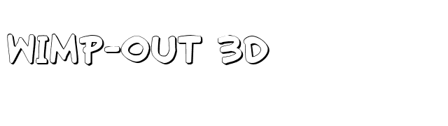 Wimp-Out 3D font preview