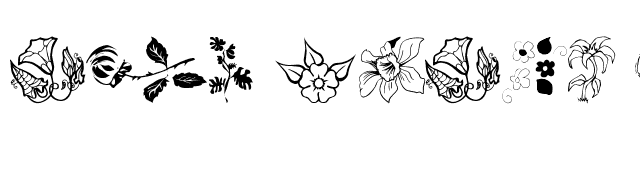wmflowers1 font preview