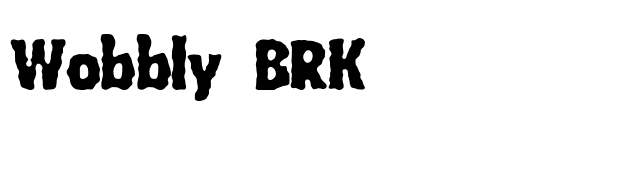Wobbly BRK font preview