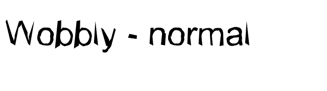 Wobbly - normal font preview