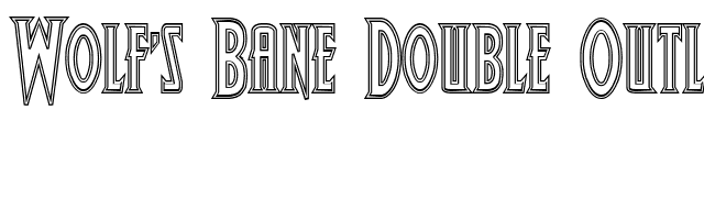 Wolf's Bane Double Outline font preview
