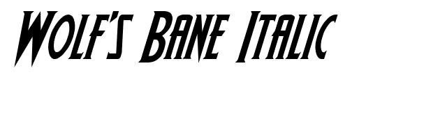 Wolf's Bane Italic font preview