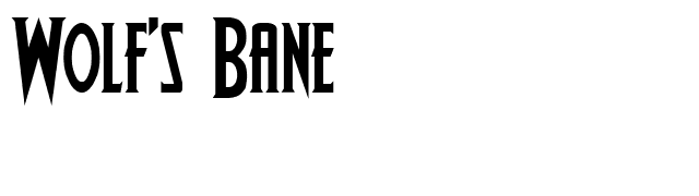 Wolf's Bane font preview