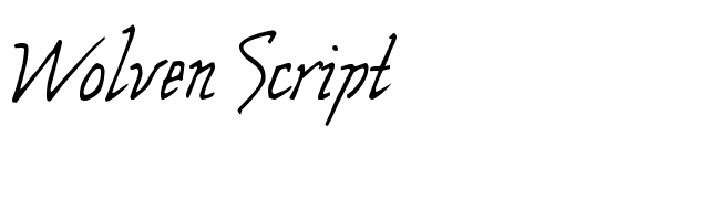 Wolven Script font preview