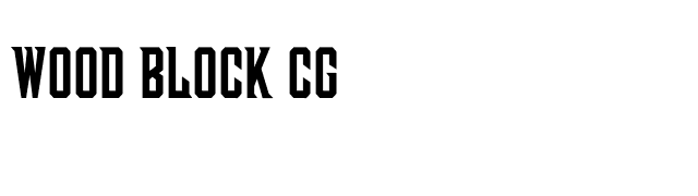 Wood Block CG font preview