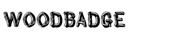 Woodbadge font preview