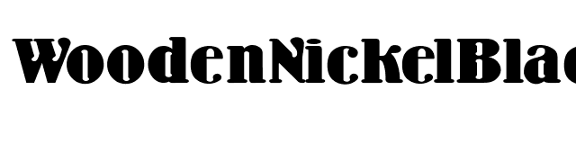 WoodenNickelBlack font preview