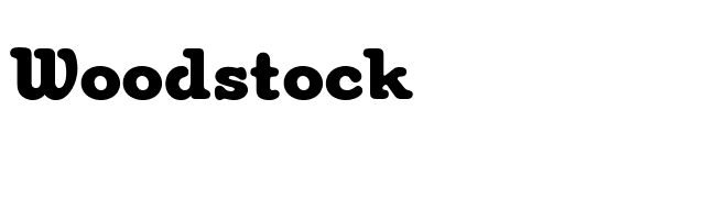 Woodstock font preview