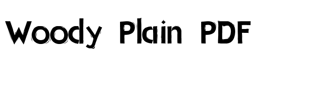 Woody Plain PDF font preview