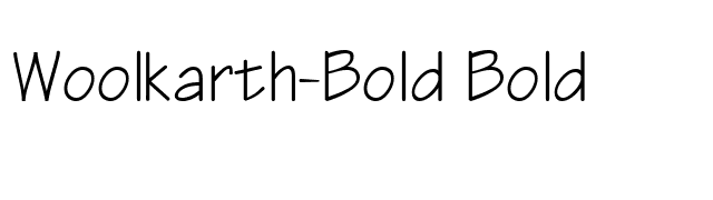 Woolkarth-Bold Bold font preview