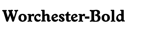 Worchester-Bold font preview