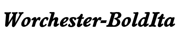 Worchester-BoldIta font preview