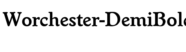 Worchester-DemiBold font preview