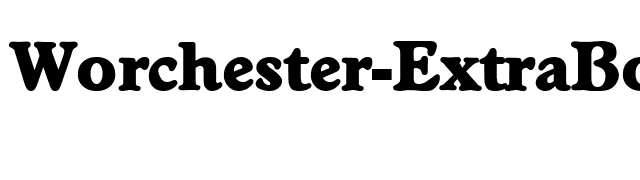 Worchester-ExtraBold font preview