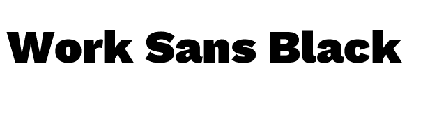 Work Sans Black font preview