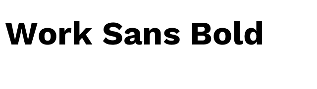 Work Sans Bold font preview