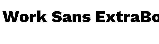 Work Sans ExtraBold font preview